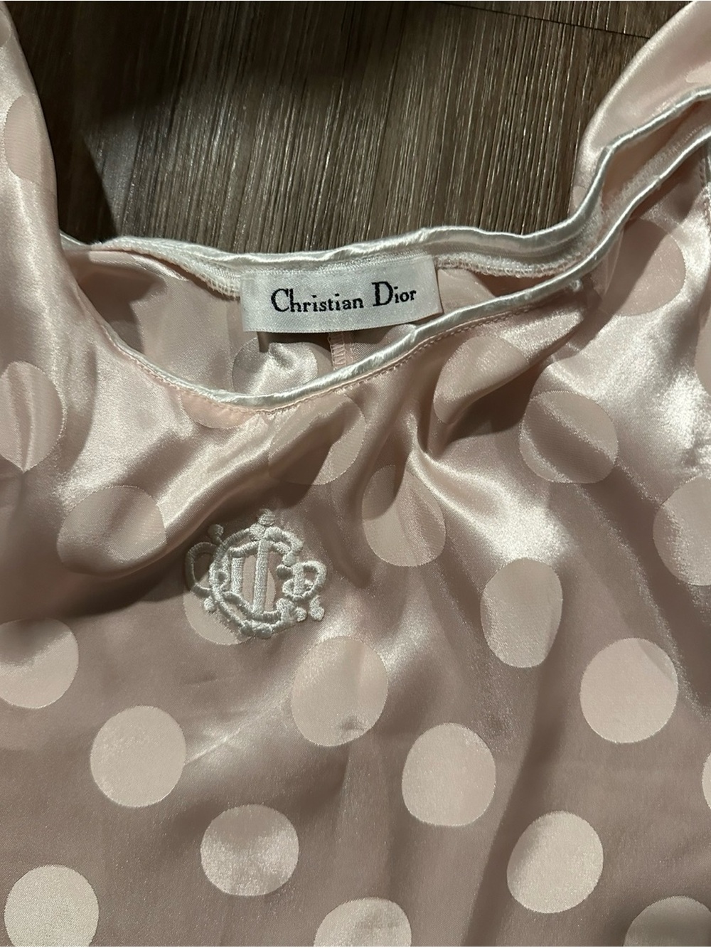 Christian Dior Pink Polka Dot slip